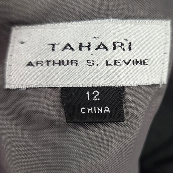 Tahari Charcoal Sleeveless Mini Sheath Dress Size 12 - Picture 6 of 6